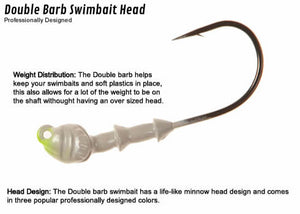 Double Barbed Swimbait Head
