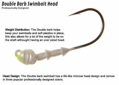 Double Barbed Swimbait Head