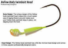 Load image into Gallery viewer, Hollow Body Swimbait Head (5 and 15 Pack Special)